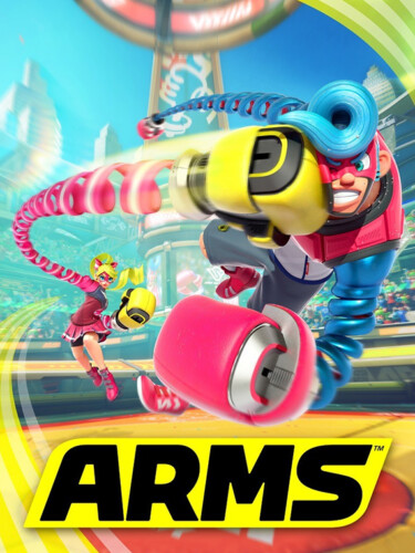 Cover media of ARMS video game.