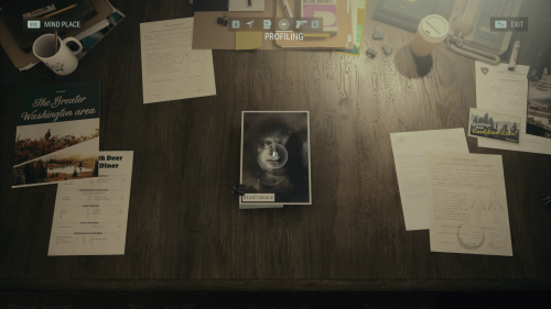 Profiling screenshot of Alan Wake II video game interface.