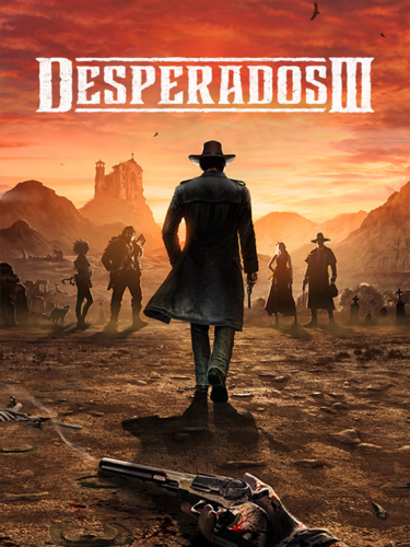 Cover media of Desperados III video game.