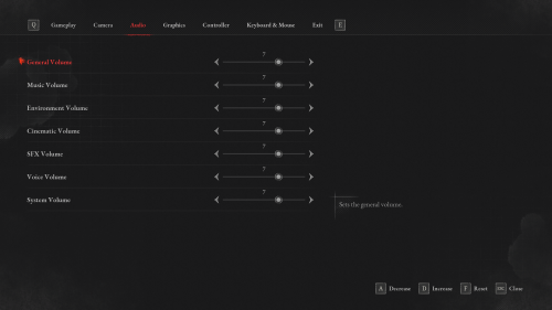 Audio screenshot of Lies Of P video game interface.