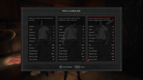Combat Style screenshot of Lies Of P video game interface.