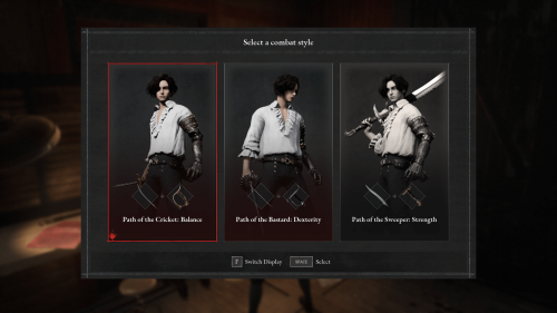 Combat Style screenshot of Lies Of P video game interface.