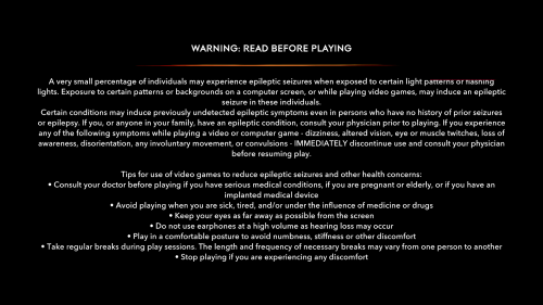Epilepsy Warning screenshot of Prince of Persia: The Lost Crown video game interface.