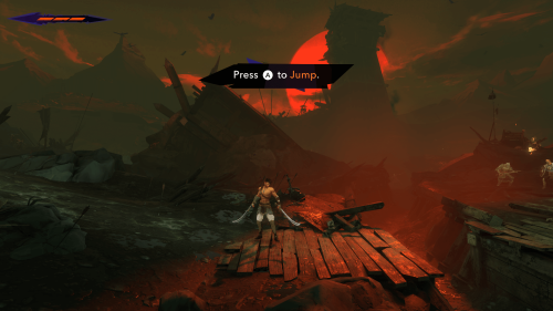 Hint screenshot of Prince of Persia: The Lost Crown video game interface.