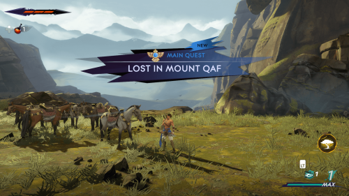 Quest screenshot of Prince of Persia: The Lost Crown video game interface.