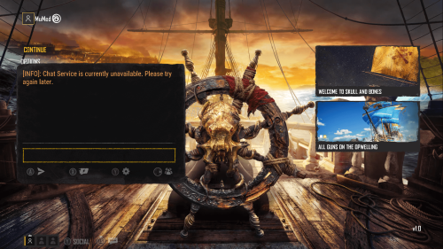 Chat screenshot of Skull and Bones video game interface.