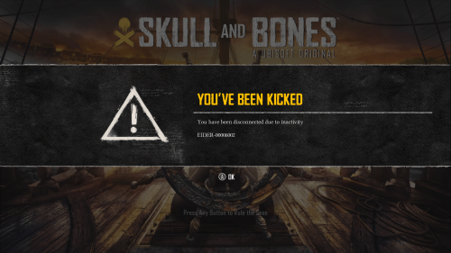 Confirmation screenshot of Skull and Bones video game interface.
