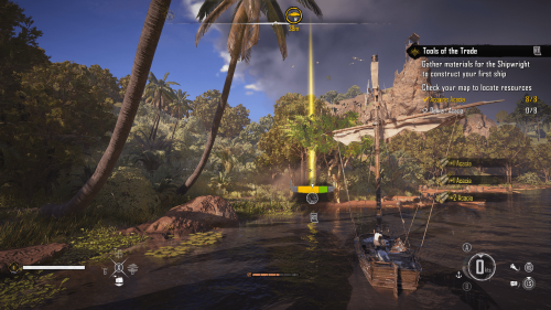 HUD screenshot of Skull and Bones video game interface.