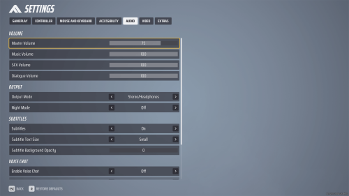 Audio screenshot of The Finals video game interface.