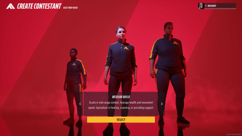 Character Selection screenshot of The Finals video game interface.