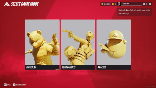 Game Mode screenshot of The Finals video game interface.